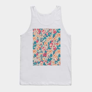 Floral Pattern 90' lofi: Retro Garden Dreams Tank Top